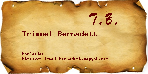 Trimmel Bernadett névjegykártya
