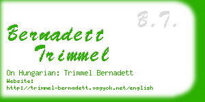 bernadett trimmel business card